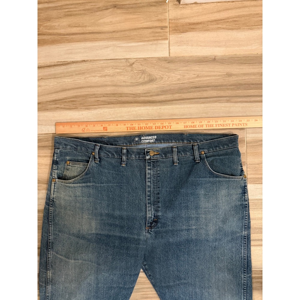 Wrangler Advanced Comfort Regular Fit Mens Jeans 46x32 Blue Denim Cowboy Cut - Picture 5 of 8